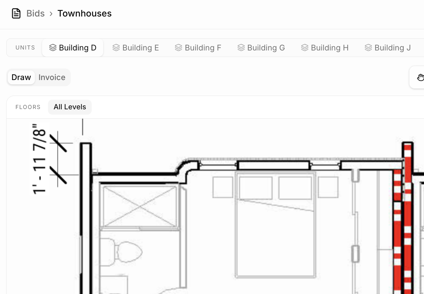 Floor plan detection in Stone Takeoff